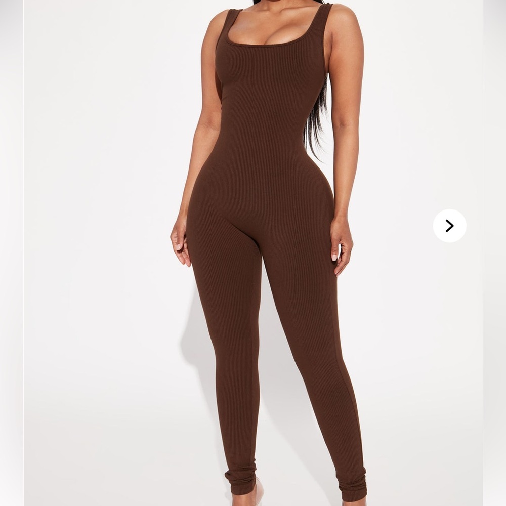 Fashion Nova Brown Snatched Jumpsuit